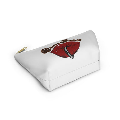 White Accessory Pouch w T-bottom