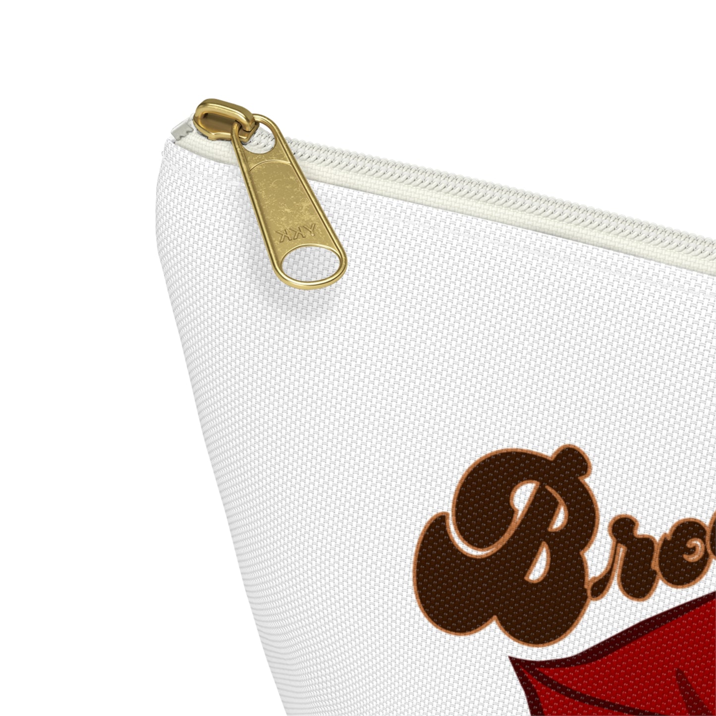 White Accessory Pouch w T-bottom