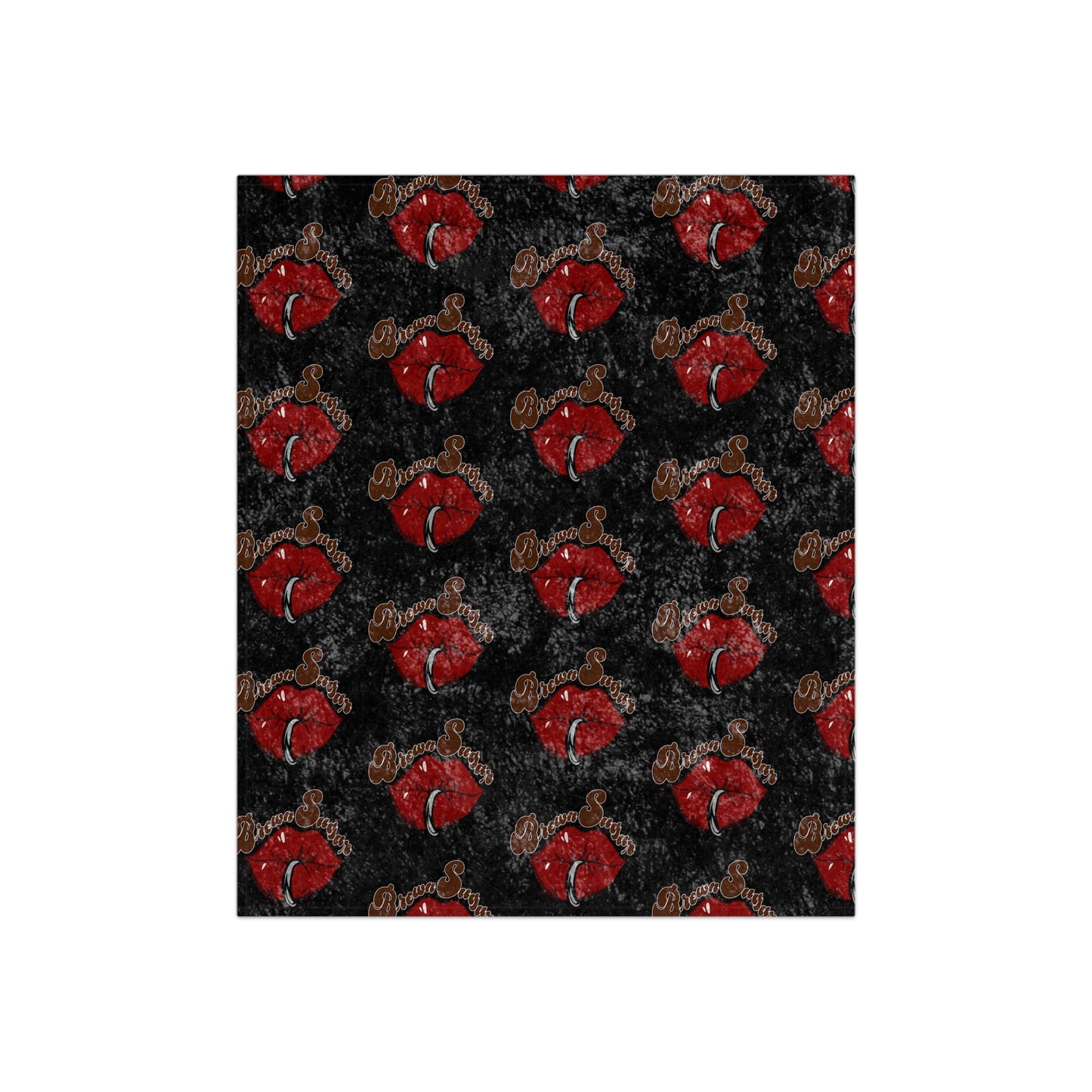 Crushed Velvet Black Multi Blanket