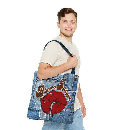 Denim Patchwork Design Tote Bag