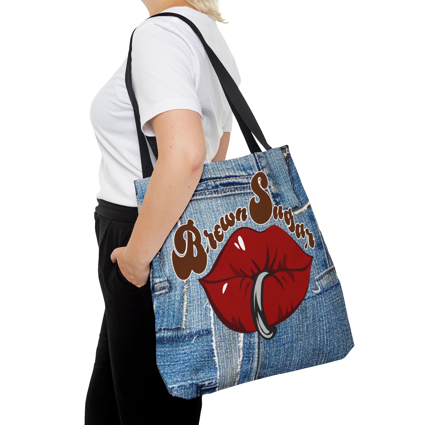 Denim Patchwork Design Tote Bag