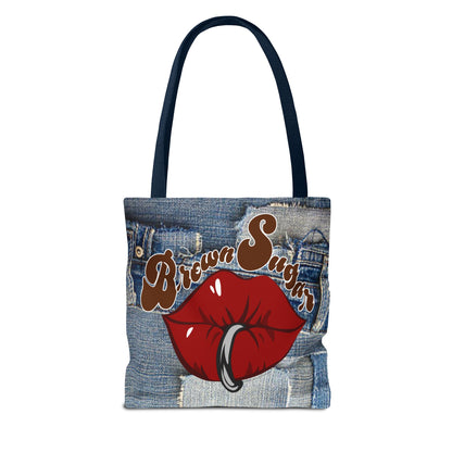 Denim Patchwork Design Tote Bag