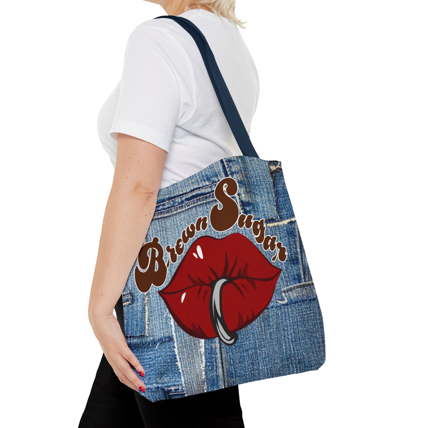 Denim Patchwork Design Tote Bag