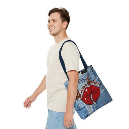 Denim Patchwork Design Tote Bag