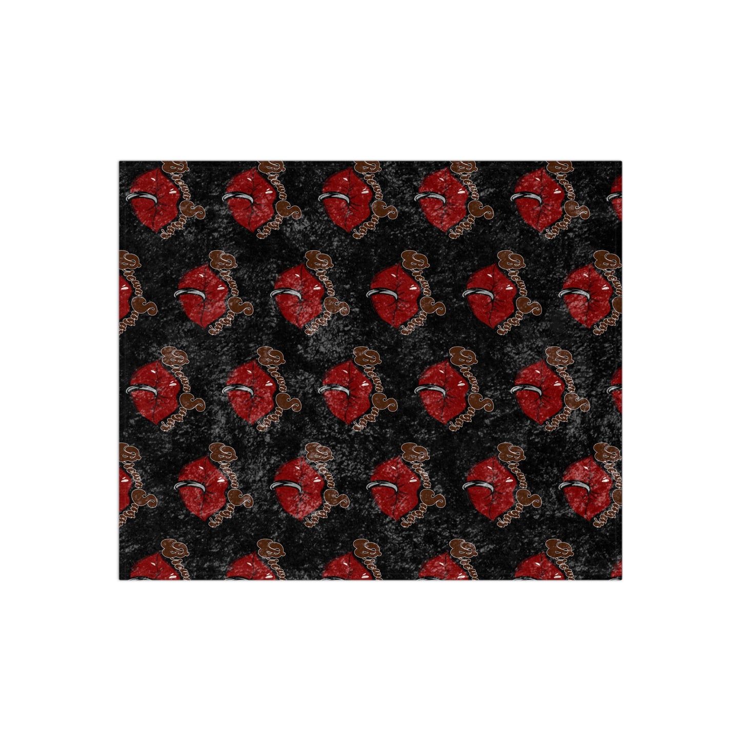 Crushed Velvet Black Multi Blanket