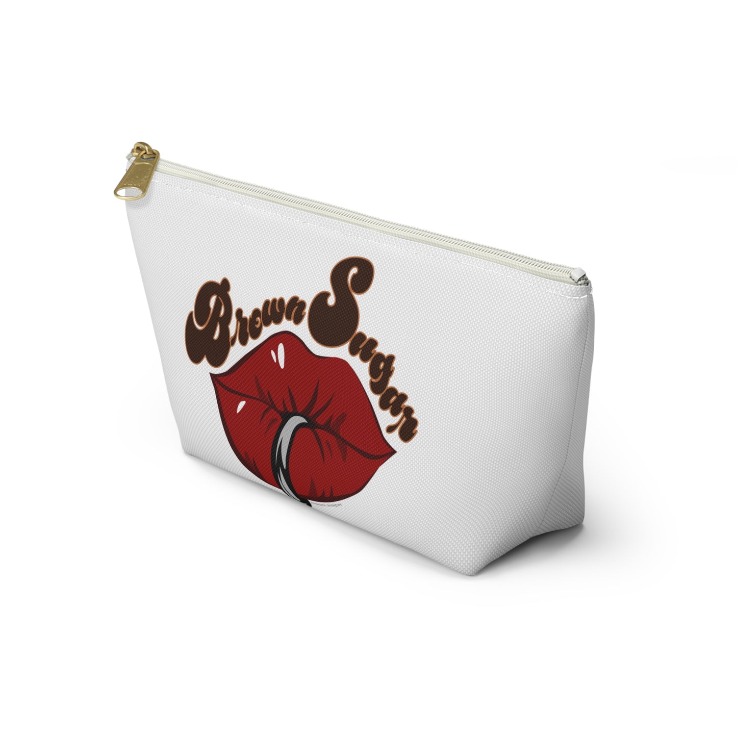 White Accessory Pouch w T-bottom