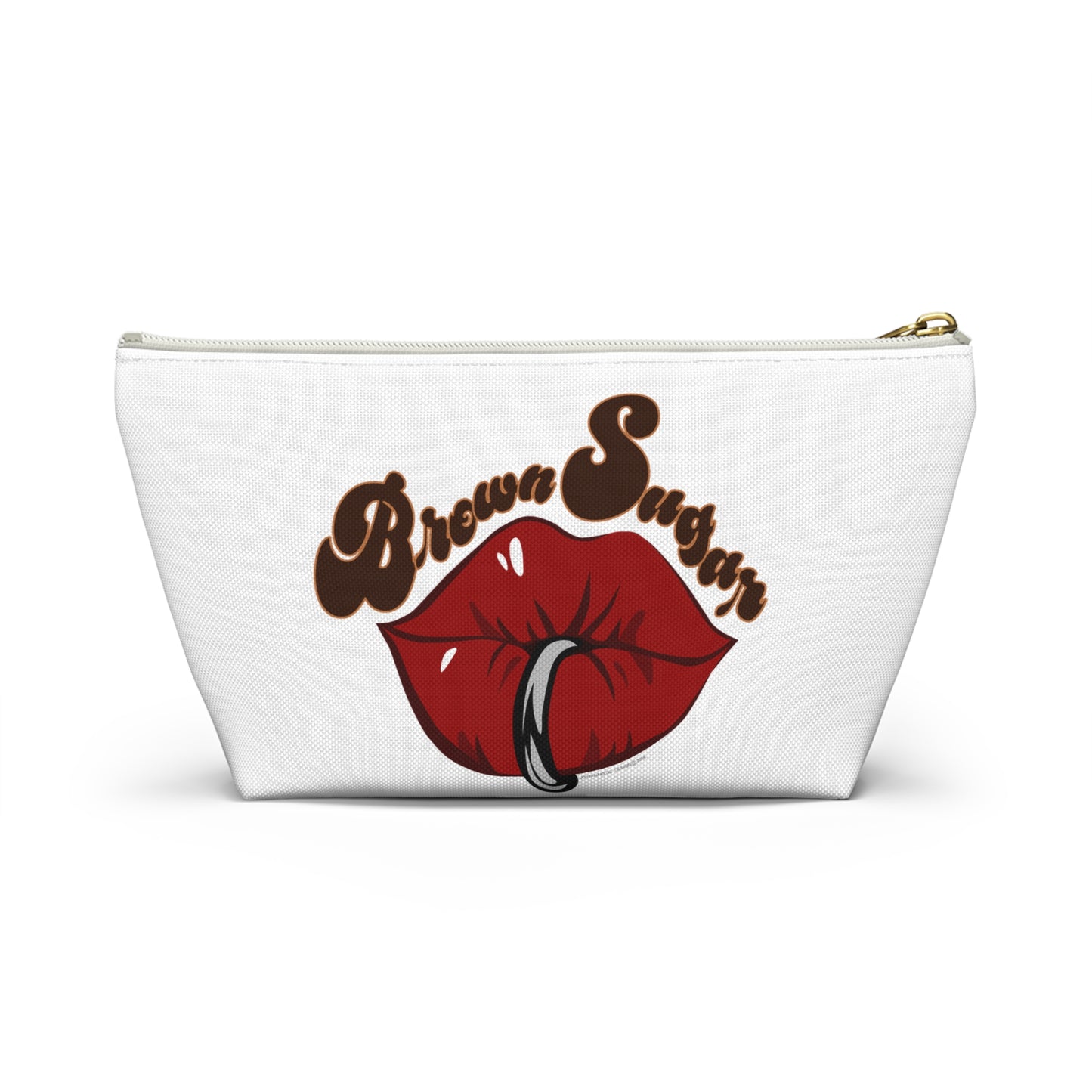 White Accessory Pouch w T-bottom