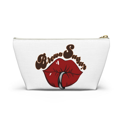 White Accessory Pouch w T-bottom