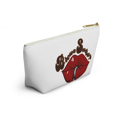White Accessory Pouch w T-bottom