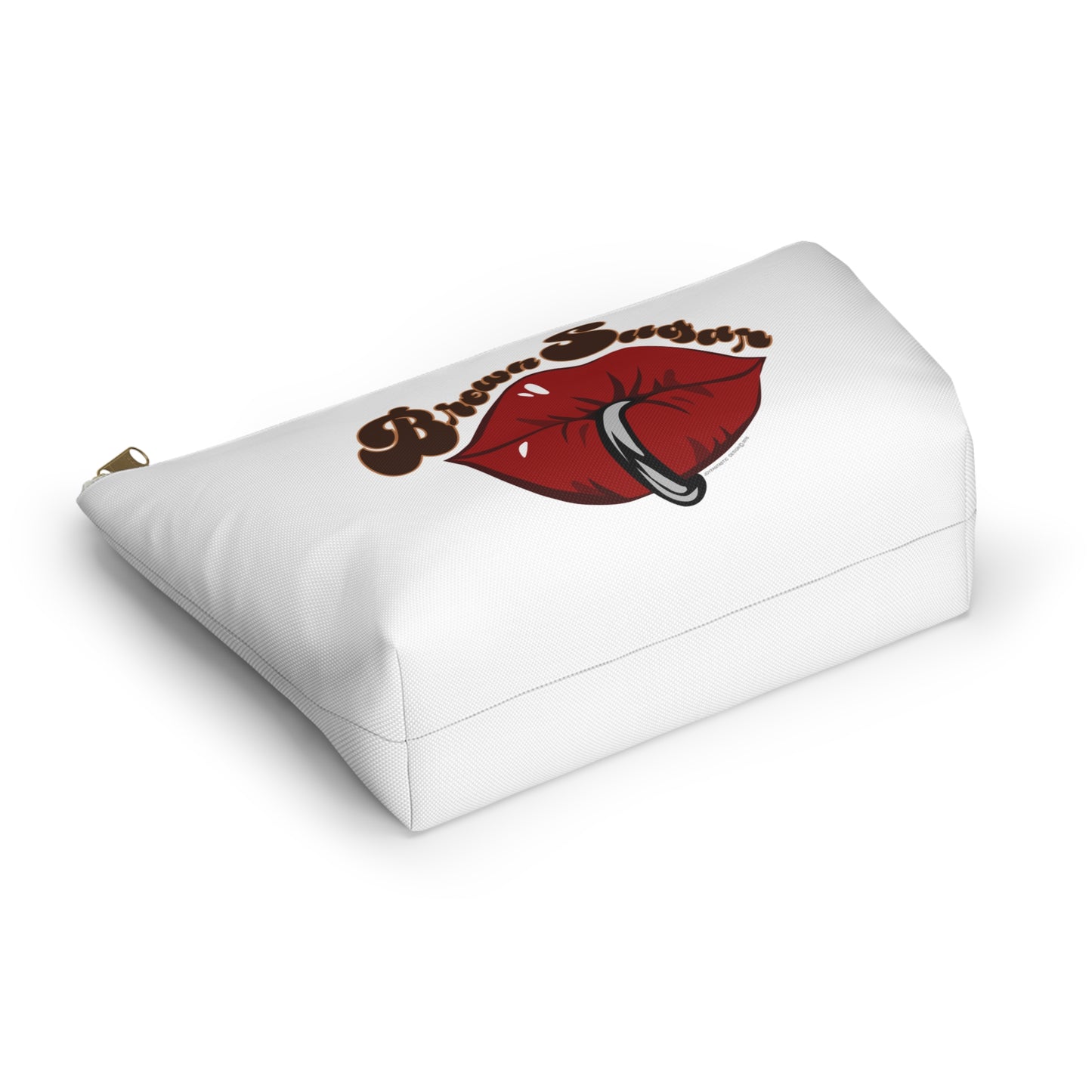 White Accessory Pouch w T-bottom