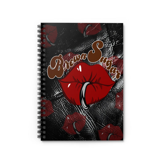 Black Leather  Design Spiral Notebook