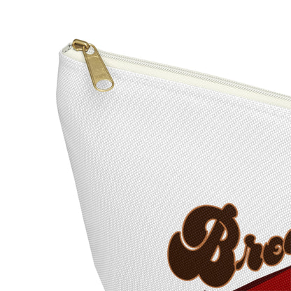 White Accessory Pouch w T-bottom
